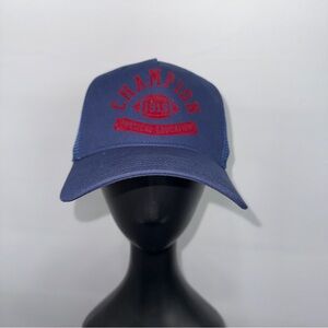 Champion Navy Blue Adjustable Trucker Hat One Size Men Casual Solid New With Tag